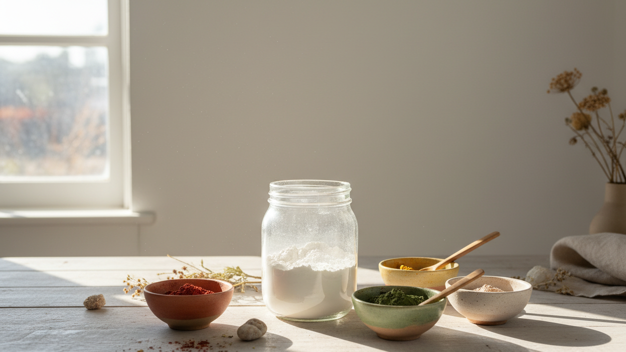 Bocal de poudre et pigments